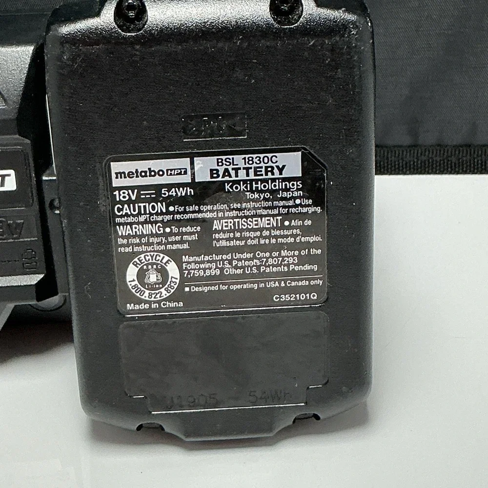 Metabo HPT BSL1830C 18V 3.0Ah Li-Ion Battery W. Charger UC 18YKSL